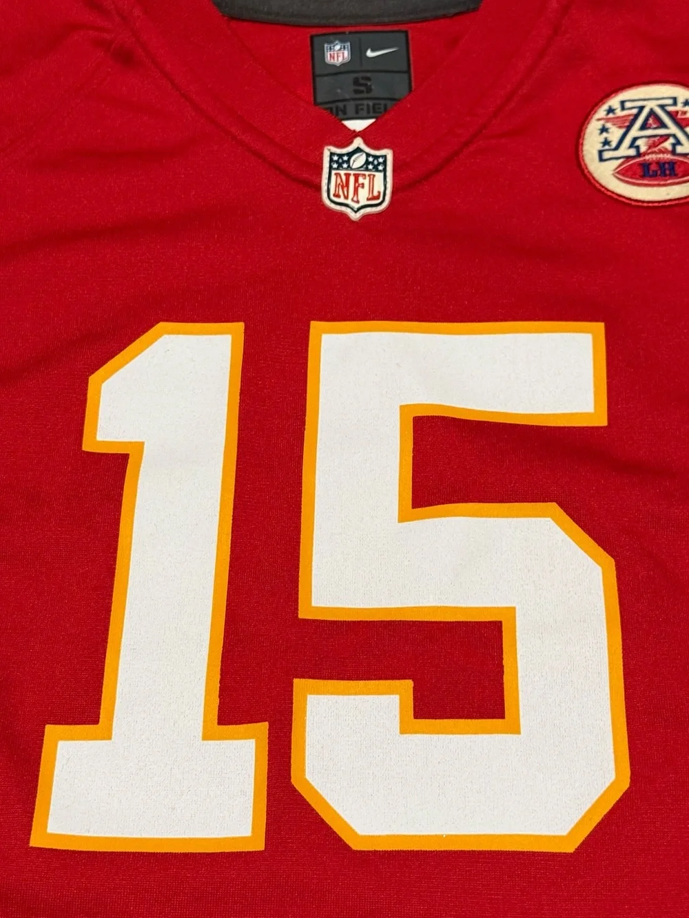 Nike NFL Kansas City Chiefs Patrick Mahomes #15 On Field Jersey Red Kids Size S
